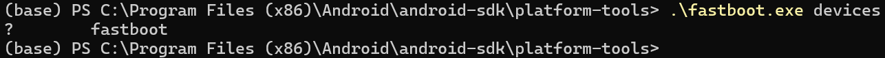 Fastboot device detection